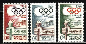 Марокко, 1964, Летняя Олимпида Токио, 3 марки